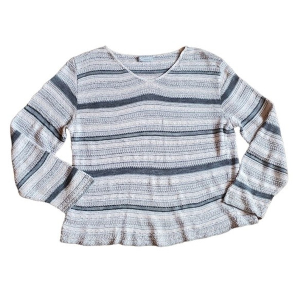 Spunky Vintage Gray Striped Sweater